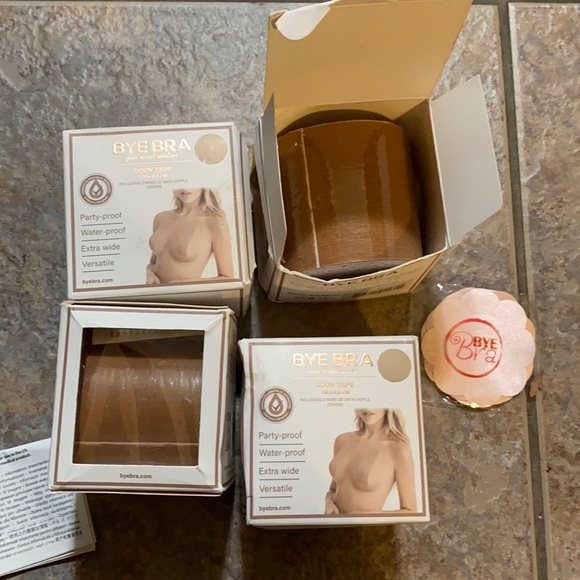 New Body Tape Light Brown/Cappuccino + Satin Nipple Covers  4 rolls included - Picture 5 of 6
